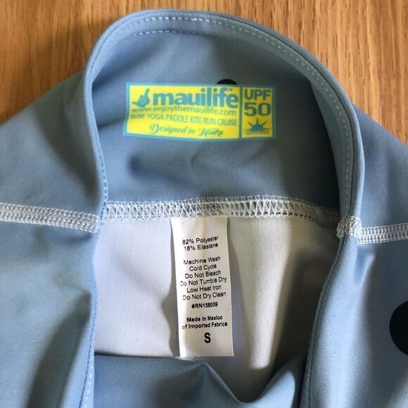 MAUILIFE CAKE 50 SPF Blue/Gray/White Leggings Women’s SIZE SM - Picture 3 of 9